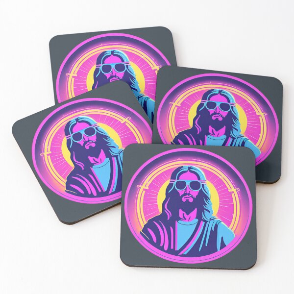 Item preview, Hip Jesus with Electric Halo Cyberpunk Art D31 designed and sold by pixelandcrafted.