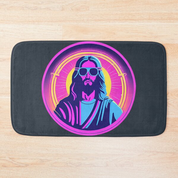 Item preview, Hip Jesus with Electric Halo Cyberpunk Art D31 designed and sold by pixelandcrafted.