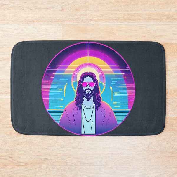 Item preview, Hip Jesus with Electric Halo Cyberpunk Art D32 designed and sold by pixelandcrafted.
