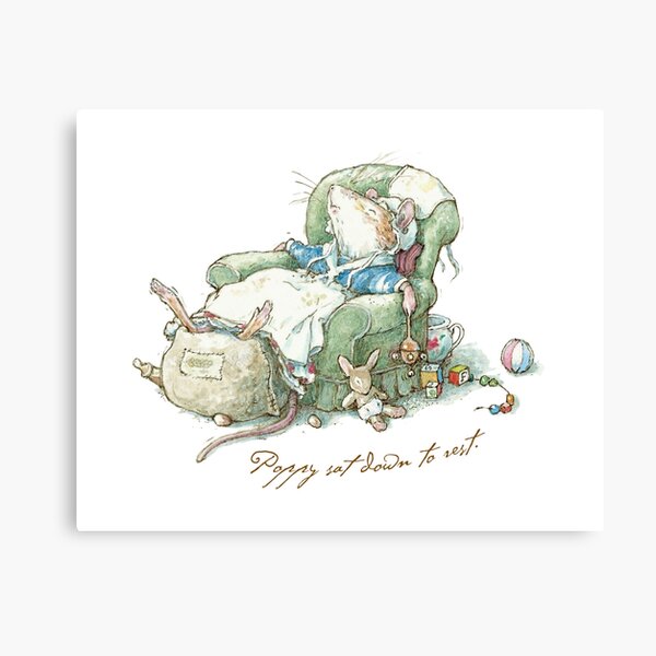 Brambly Hedge - Poppy sat down to rest Canvas Print