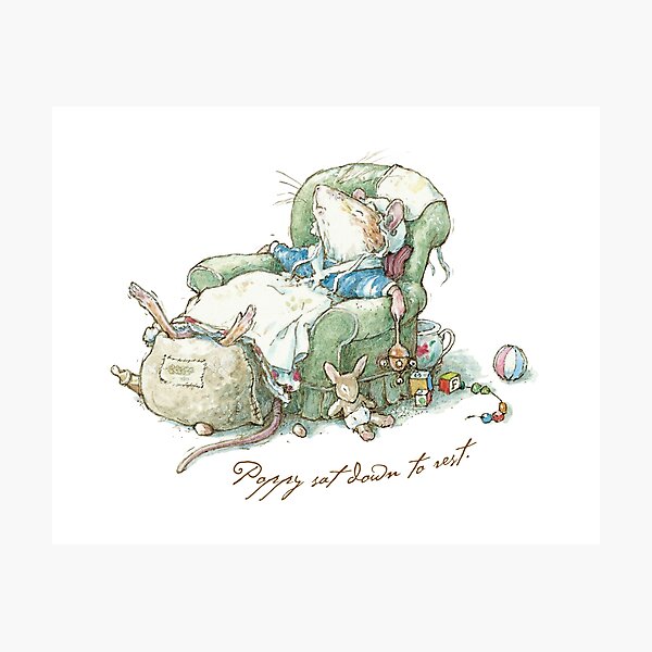 Brambly Hedge - Poppy sat down to rest Photographic Print