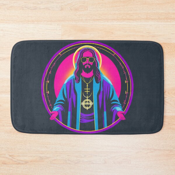 Item preview, Hip Jesus with Electric Halo Cyberpunk Art D34 designed and sold by pixelandcrafted.
