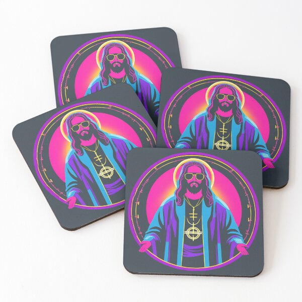 Item preview, Hip Jesus with Electric Halo Cyberpunk Art D34 designed and sold by pixelandcrafted.