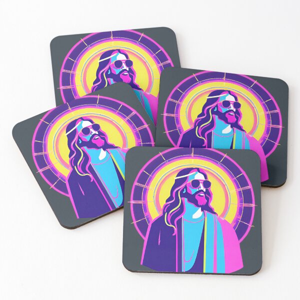 Item preview, Hip Jesus with Electric Halo Cyberpunk Art D35 designed and sold by pixelandcrafted.
