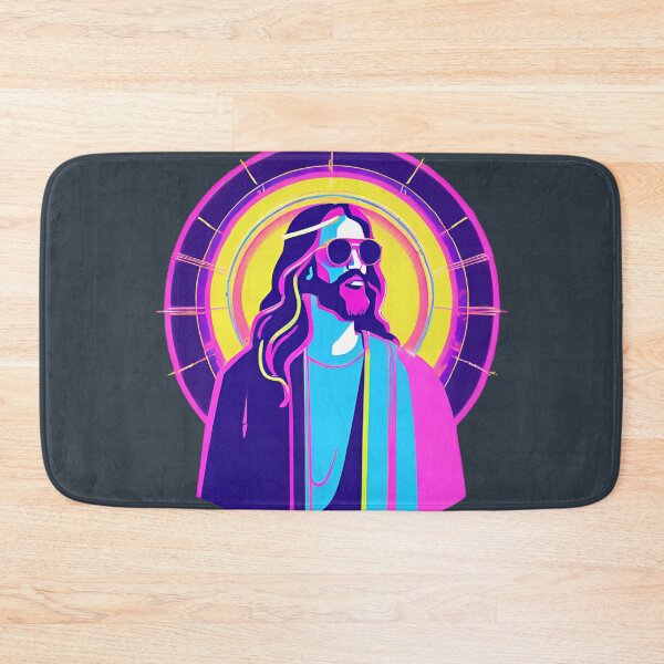 Item preview, Hip Jesus with Electric Halo Cyberpunk Art D35 designed and sold by pixelandcrafted.