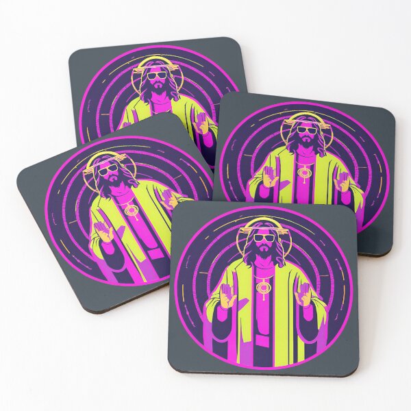 Item preview, Hip Jesus with Electric Halo Cyberpunk Art D38 designed and sold by pixelandcrafted.