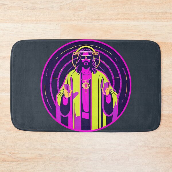 Item preview, Hip Jesus with Electric Halo Cyberpunk Art D38 designed and sold by pixelandcrafted.