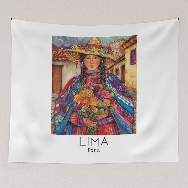 Item preview, A Vintage Travel Illustration of Lima - Peru  designed and sold by GoodOldVintage.
