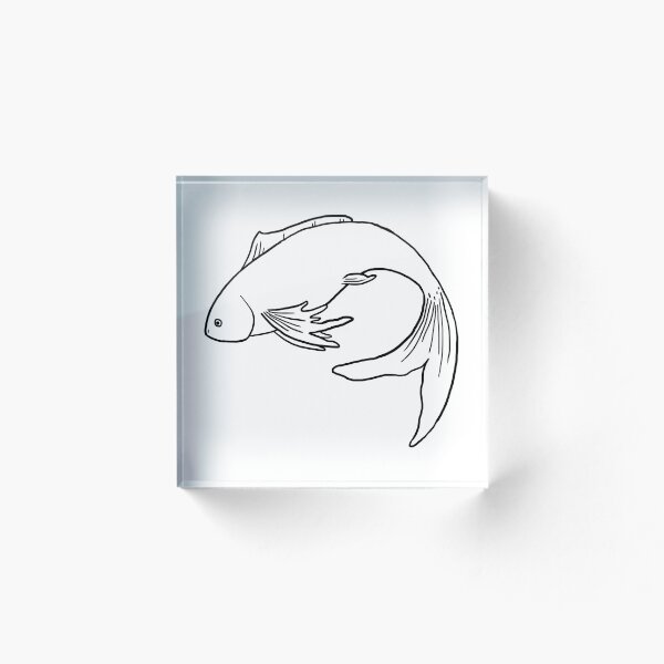 Artikelvorschau, Frilled Fish - Schwarzer Umriss entworfen und verkauft von Patchyfish.