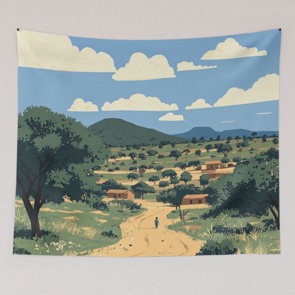 Item preview, Burkina Faso landscape | Anime style designed and sold by ComicsFactory.