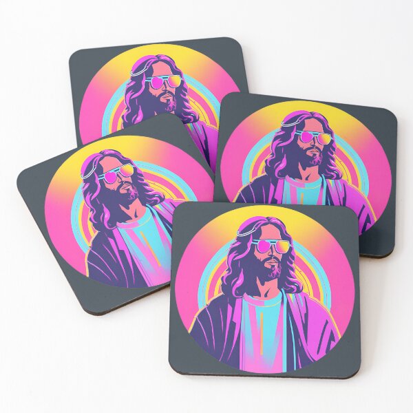 Item preview, Hip Jesus with Electric Halo Cyberpunk Art D40 designed and sold by pixelandcrafted.