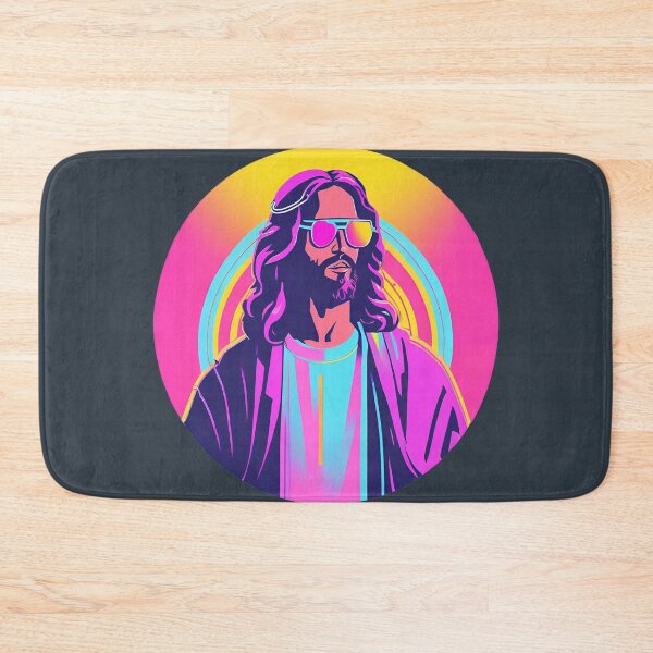 Item preview, Hip Jesus with Electric Halo Cyberpunk Art D40 designed and sold by pixelandcrafted.