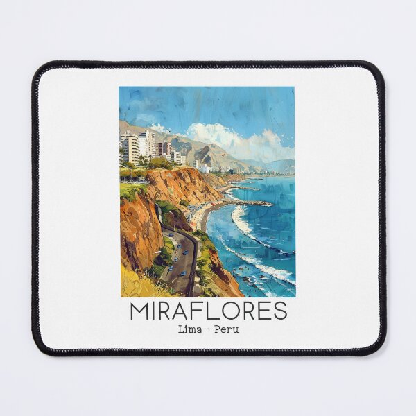Item preview, A Vintage Travel Illustration of Miraflores District in Lima - Peru  designed and sold by GoodOldVintage.