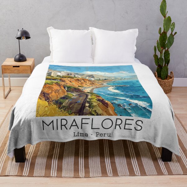 Item preview, A Vintage Travel Illustration of Miraflores District in Lima - Peru  designed and sold by GoodOldVintage.