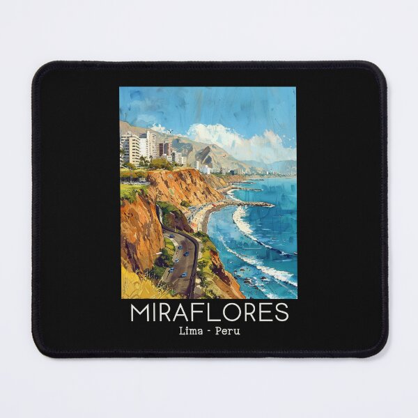 Item preview, A Vintage Travel Illustration of Miraflores District in Lima - Peru  designed and sold by GoodOldVintage.