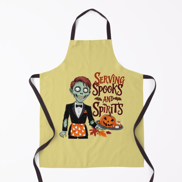 Item preview, Halloween Waiter Serving Spooks and Spirits designed and sold by MaateoDesign.