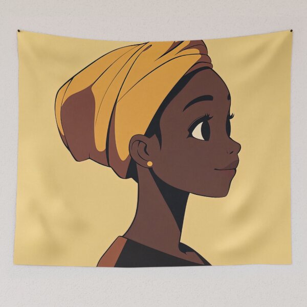 Item preview, Burkinabe woman | Anime style designed and sold by ComicsFactory.