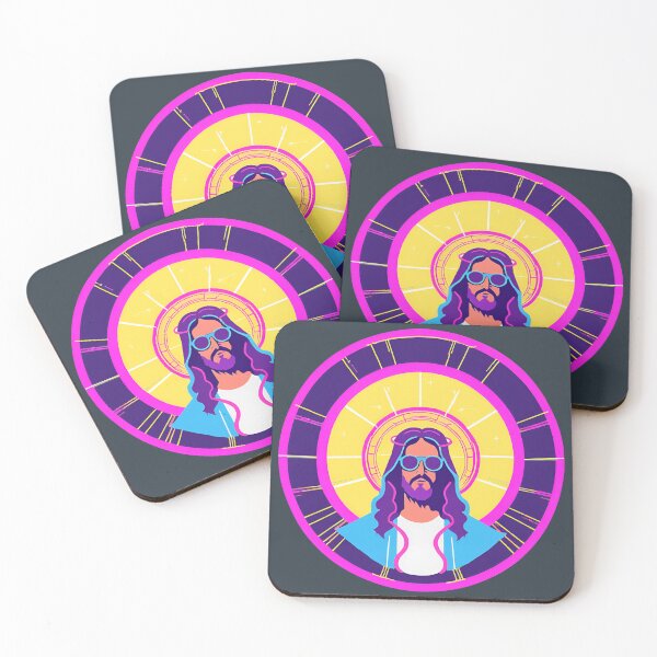 Item preview, Hip Jesus with Electric Halo Cyberpunk Art D42 designed and sold by pixelandcrafted.