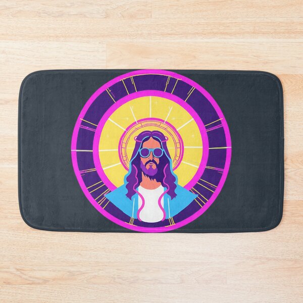 Item preview, Hip Jesus with Electric Halo Cyberpunk Art D42 designed and sold by pixelandcrafted.