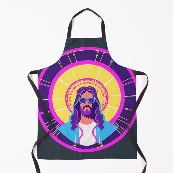 Item preview, Hip Jesus with Electric Halo Cyberpunk Art D42 designed and sold by pixelandcrafted.