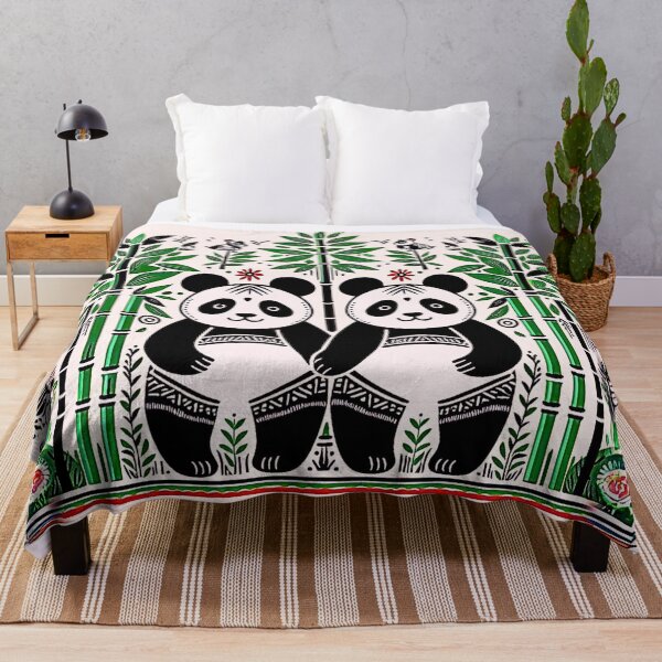 Item preview, painting of 2 pandas with bamboo forest designed and sold by MerryCrown.