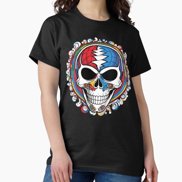 Vista previa del artículo con la obra «Sonrisa de calavera agradecida», diseñado y vendido por HippieFarms11.