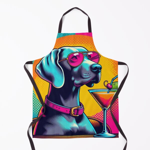 Artikelvorschau, Weimaraner mit Sonnenbrille und Cocktail - Cooles und lustiges Hundedesign Nr. 97 entworfen und verkauft von WeimTrails.