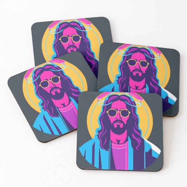 Item preview, Hip Jesus with Electric Halo Cyberpunk Art D44 designed and sold by pixelandcrafted.