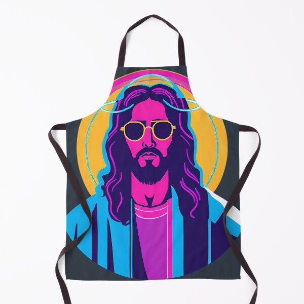 Item preview, Hip Jesus with Electric Halo Cyberpunk Art D44 designed and sold by pixelandcrafted.