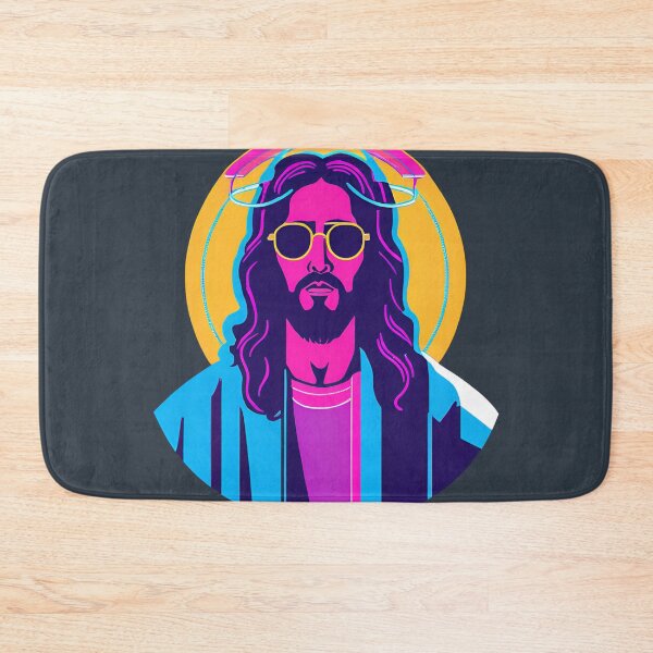 Item preview, Hip Jesus with Electric Halo Cyberpunk Art D44 designed and sold by pixelandcrafted.