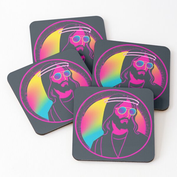 Item preview, Hip Jesus with Electric Halo Cyberpunk Art D47 designed and sold by pixelandcrafted.