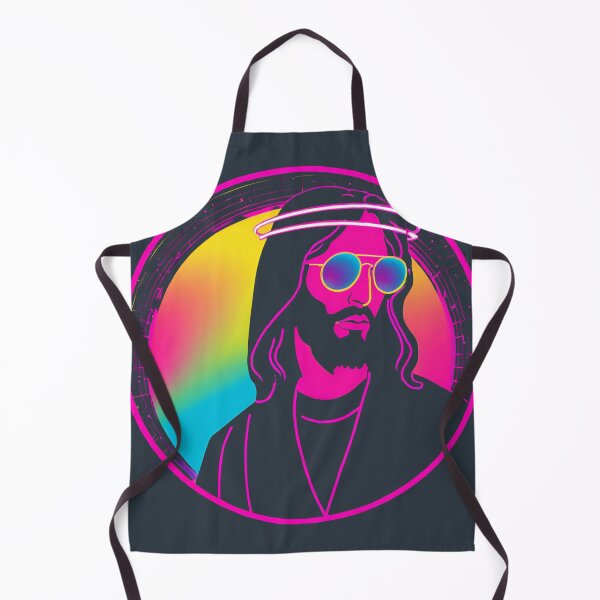 Item preview, Hip Jesus with Electric Halo Cyberpunk Art D47 designed and sold by pixelandcrafted.