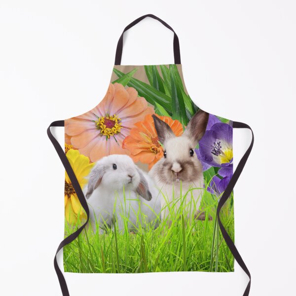 Item preview, Bunnies with Flowers and Greenery designed and sold by WhiteSoftPetals.
