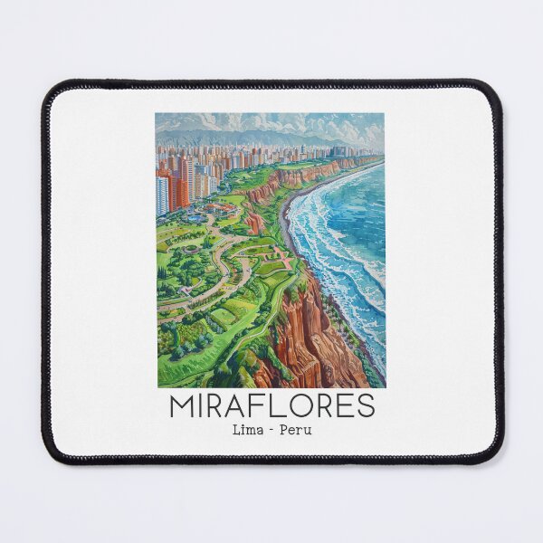 Item preview, A Vintage Travel Illustration of Miraflores District in Lima - Peru  designed and sold by GoodOldVintage.