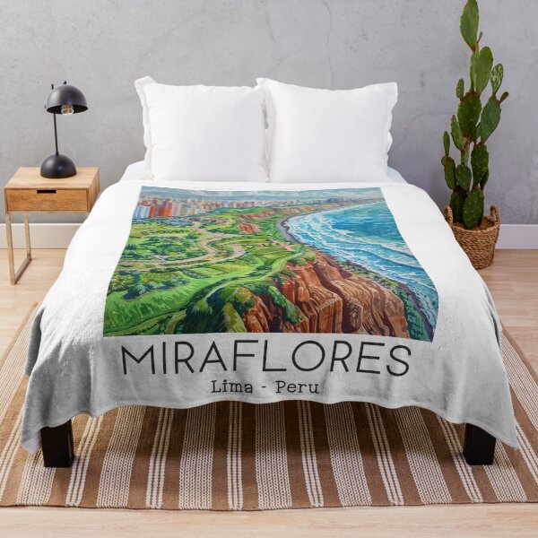 Item preview, A Vintage Travel Illustration of Miraflores District in Lima - Peru  designed and sold by GoodOldVintage.
