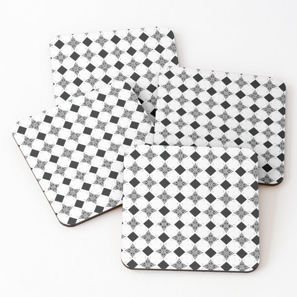 Item preview, Black and white checkered diamond pattern designed and sold by ArtByDominique.