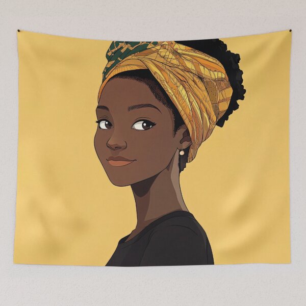 Item preview, Burundian woman | Anime style designed and sold by ComicsFactory.