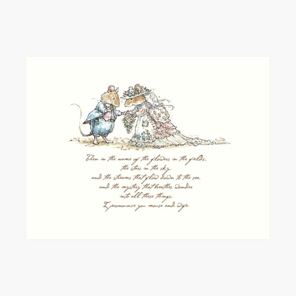 I pronounce you mouse and wife Art Print