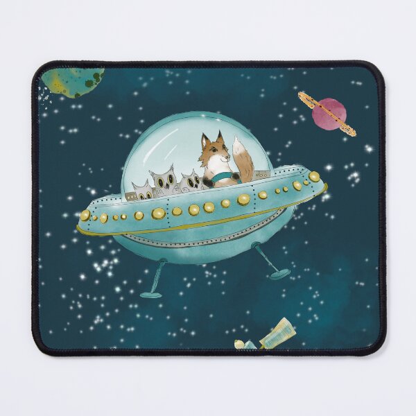 Item preview, Buddies In Outer Space-Fox and Owl Friends in Spaceship designed and sold by JAFStudio.