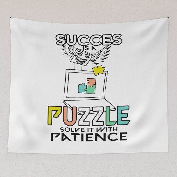 Item preview, trategy and Success - Puzzle Quote Motivational Art designed and sold by koreatvtea.
