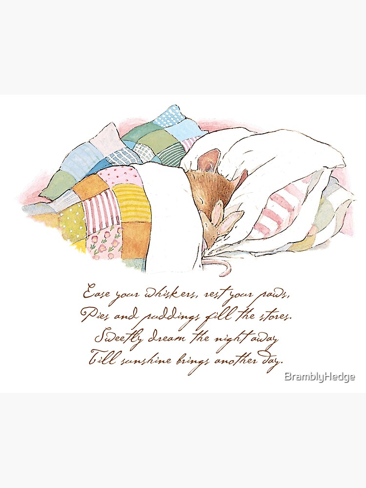 Imagen 3 de 3, Pegatina con la obra Primrose se va a dormir, diseñada y vendida por BramblyHedge.