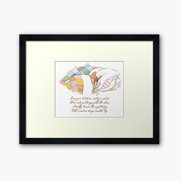 Primrose goes to sleep Framed Art Print
