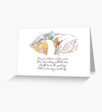 Primrose goes to sleep Greeting Card