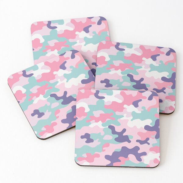 Item preview, camouflage pattern using pastel shades- soft pink, lavender, and light mint. designed and sold by HEMRO.