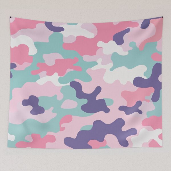 Item preview, camouflage pattern using pastel shades- soft pink, lavender, and light mint. designed and sold by HEMRO.