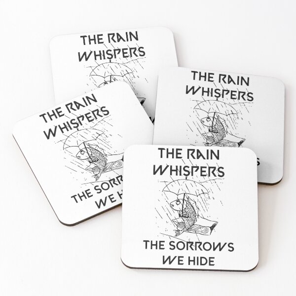 Item preview, The Rain Whispers - Hidden Sorrows Quote - Emotional Design designed and sold by koreatvtea.