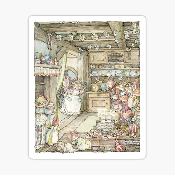 Surprise at Mayblossom cottage Sticker