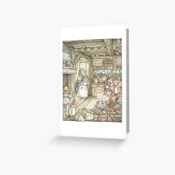 Surprise at Mayblossom cottage Greeting Card