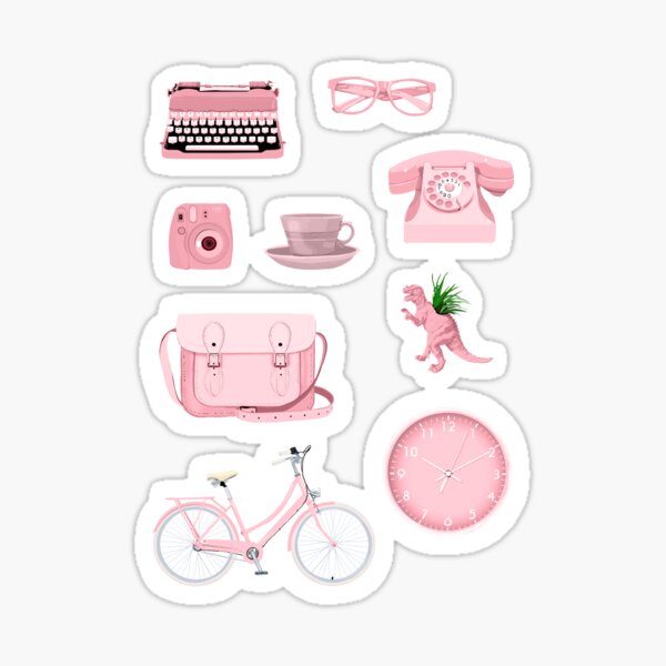 Some of my collection is just pink items decorated with stickers