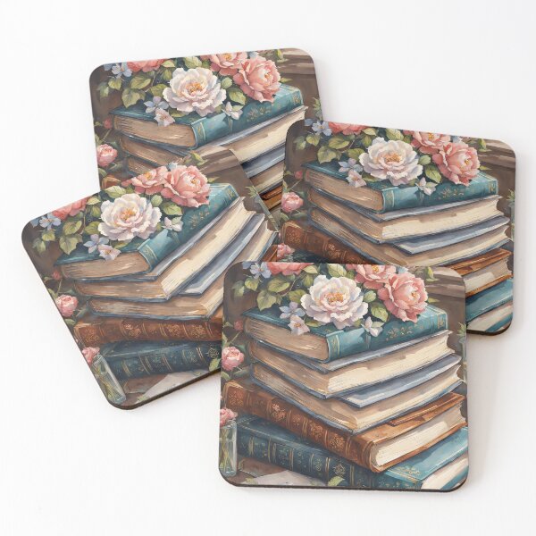 Item preview, Shabby Chic Books and Blooms Watercolor designed and sold by Mechanical-Artt.